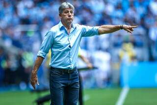 Renato Gaúcho durante partida realizada na Arena do Grêmio (Foto: LUCAS UEBEL/GREMIO FBPA)