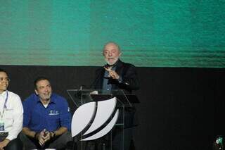 Presidente Lula durante discurso semana passada em Ribas do Rio Pardo (Foto: Arquivo)