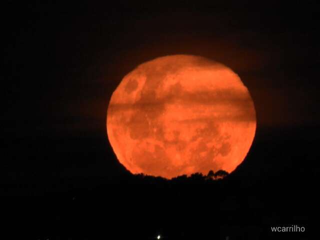 &Uacute;ltima lua cheia do ano: veja fotos do fen&ocirc;meno astron&ocirc;mico em MS