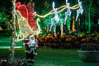 Decoração de natal em frente ao Tribunal de Contas do Estado (Foto: Juliano Almeida)