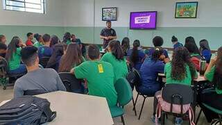 Alunos durante aula na rede estadual de ensino (Foto: Divulgação/SED) 