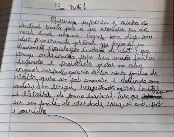 Em carta, sobrinha pede que militar fa&ccedil;a tratamento psicol&oacute;gico