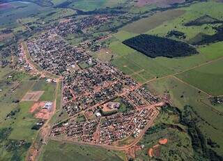 Vista aérea da cidade de Sete Quedas (Foto: Divulgação)