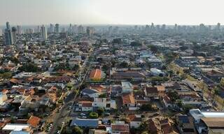 Vista aérea de Campo Grande (Foto: Osmar Veiga/Arquivo)