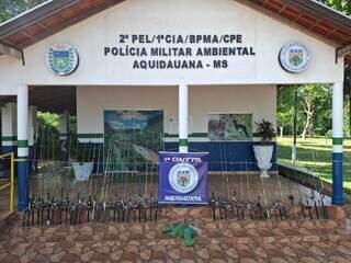 Mais de 200 varas foram apreendidas em 45 dias de operação (Foto: PMA)