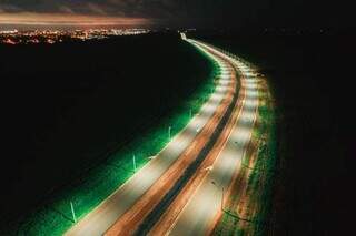 Vista aérea do anel viário de Ponta Porã, onde o crime aconteceu (Foto: Divulgação)