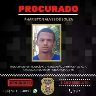 Rhariston Alves, o &#34;Sem Fronteiras&#34;, foi morto em confronto com a polícia de MS (Foto/Arquivo)