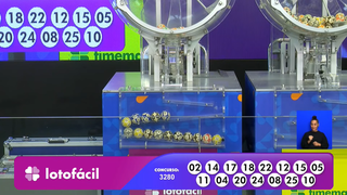 Concurso 3.280 da Lotofácil teve como dezenas: 2, 4, 5, 8, 10, 11, 12, 14, 15, 17, 18, 20, 22, 24, 25. (Foto: Reprodução/Caixa)