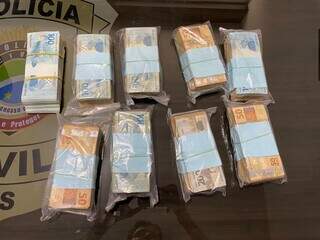 Cédulas furtadas foram sacadas de agência bancária recentemente, segundo a vítima (Foto: Divulgação/Polícia Civil)