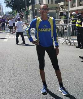 Kleidiane antes da Corrida de São Silvestre, em São Paulo (Foto: Acervo Pessoal)