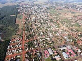 Vista aérea do município de Paranhos (Foto: Divulgação)