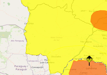 Meteorologia estende alerta de chuvas intensas a tempestade para todo MS