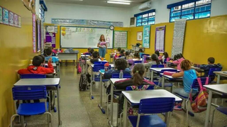 Sala de aula de uma escola municipal de Campo Grande, com alunos do ensino fundamental. (Foto: Arquivo/Campo Grande News)