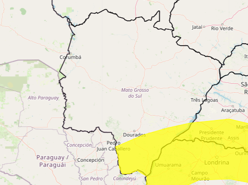 Tempestade pode atingir 28 munic&iacute;pios at&eacute; s&aacute;bado; confira a lista