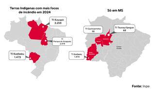 Inc&ecirc;ndios triplicaram em terras ind&iacute;genas de MS