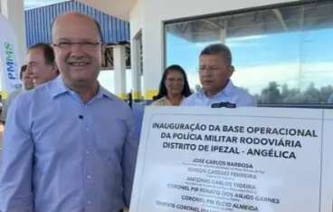 Governador em exerc&iacute;cio inaugura base operacional em Ang&eacute;lica