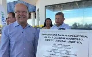 Governador em exerc&iacute;cio inaugura base operacional em Ang&eacute;lica