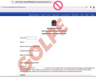 Novo golpe tem e-mail com aviso de suspens&atilde;o do CPF