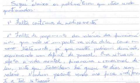 Pacientes denunciam de pr&oacute;prio punho situa&ccedil;&atilde;o prec&aacute;ria da Cl&iacute;nica Carand&aacute;