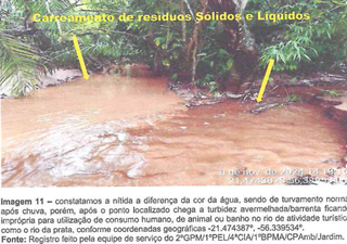 Fazenda &eacute; multada em R$ 100 mil por lama que sujou o Rio Verde