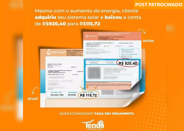 Feirão Tenda Solar: Se livre da conta alta e garanta seu kit com 30% off