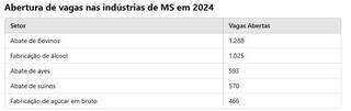 Emprego formal cresceu mais de 6% na ind&uacute;stria de Mato Grosso do Sul 