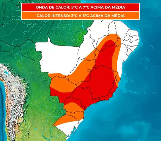 MS enfrentar&aacute; onda de calor pelos menos por 10 dias, com at&eacute; 7&ordm;C acima do normal