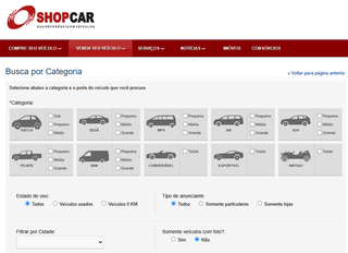 Encontre o carro ideal com a Busca por Categoria do ShopCar  