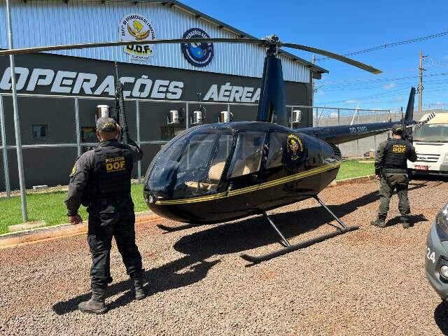 DOF mata dois em confronto e apreende helic&oacute;ptero 