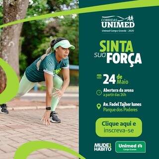 Vem a&iacute;! 3&ordf; Corrida Unimed Campo Grande est&aacute; com inscri&ccedil;&otilde;es abertas 