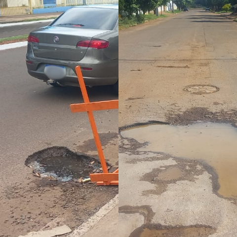 Pneus rasgados e motociclistas caindo: buracos persistem e causam transtornos