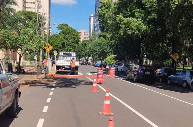 Dom Aquino &eacute; parcialmente interditada para instala&ccedil;&atilde;o de passarela elevada