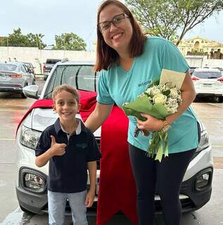 Aos 5 anos, Gabriel conseguiu vender um carro para a sua professora