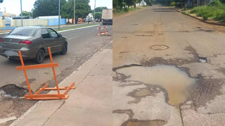 Buracos s&atilde;o tapados ap&oacute;s rasgarem pneus e derrubarem motociclistas