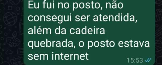 H&aacute; 1 m&ecirc;s, cadeira estragada de posto impede gr&aacute;vida de realizar exame