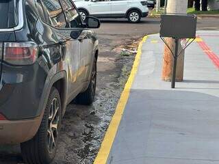 Afrontando a lei, guias rebaixadas &ldquo;privatizam&rdquo; vagas de estacionamento na rua