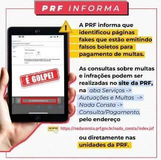 Pol&iacute;cia Rodovi&aacute;ria Federal alerta sobre golpe do falso boleto