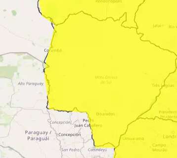  Inmet coloca todos os munic&iacute;pios de MS sob risco de chuva intensa neste domingo