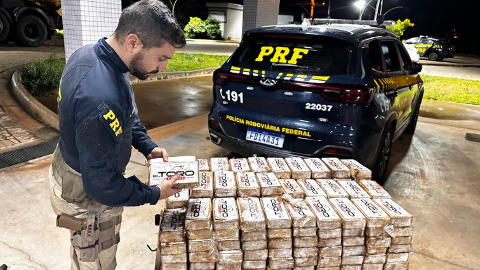 Motorista que saiu de MS &eacute; preso com coca&iacute;na em meio a carga de amendoim 