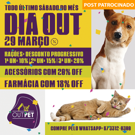 Aproveite o Dia Out no OutPet e descubra o paraíso para o seu melhor amigo