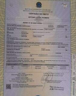Certid&atilde;o confirma que empres&aacute;rio morreu por hemorragia e traumatismo