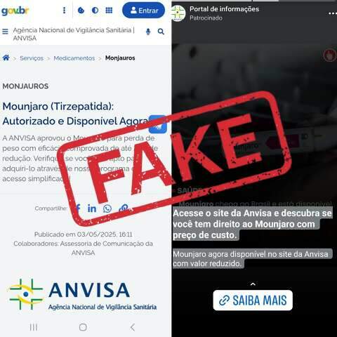 Com muitos de olho no Mounjaro, at&eacute; a Anvisa vira isca para golpes