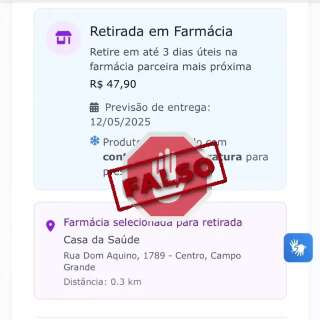 &Eacute; &quot;fake&quot; que Mounjaro esteja &agrave; venda com retirada na Casa da Sa&uacute;de