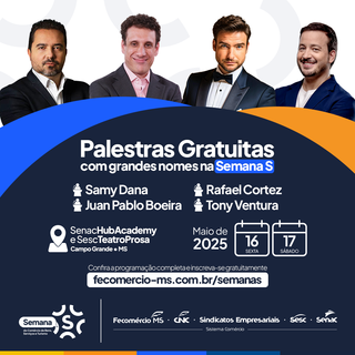 Semana S recebe Samy Dana, Tony Ventura, Juan Pablo e Rafael Cortez