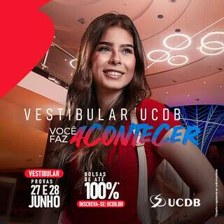 Fa&ccedil;a acontecer e ingresse na UCDB com bolsas de at&eacute; 100% de desconto