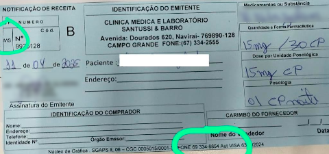 Receitas falsas de sedativos circulam na fronteira e Vigil&acirc;ncia emite alerta 