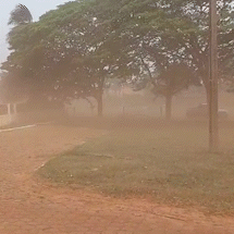 Poeira constante tira sossego de fam&iacute;lia e funcion&aacute;rios em &aacute;rea pr&oacute;xima &agrave; BR-163