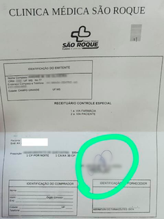 Receitas falsas de sedativos circulam na fronteira e Vigilância emite alerta Receitas falsas de sedativos circulam na fronteira e Vigilância emite alerta