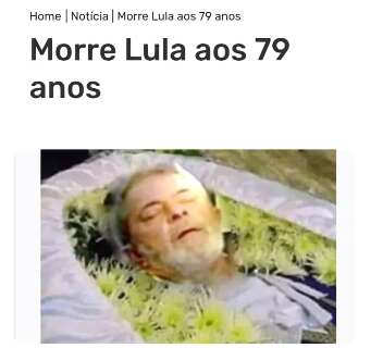 Site oficial da Prefeitura de Japor&atilde; publica morte do presidente Lula