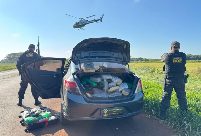 A&ccedil;&atilde;o conjunta apreende maconha, haxixe e skunk em rota para S&atilde;o Paulo